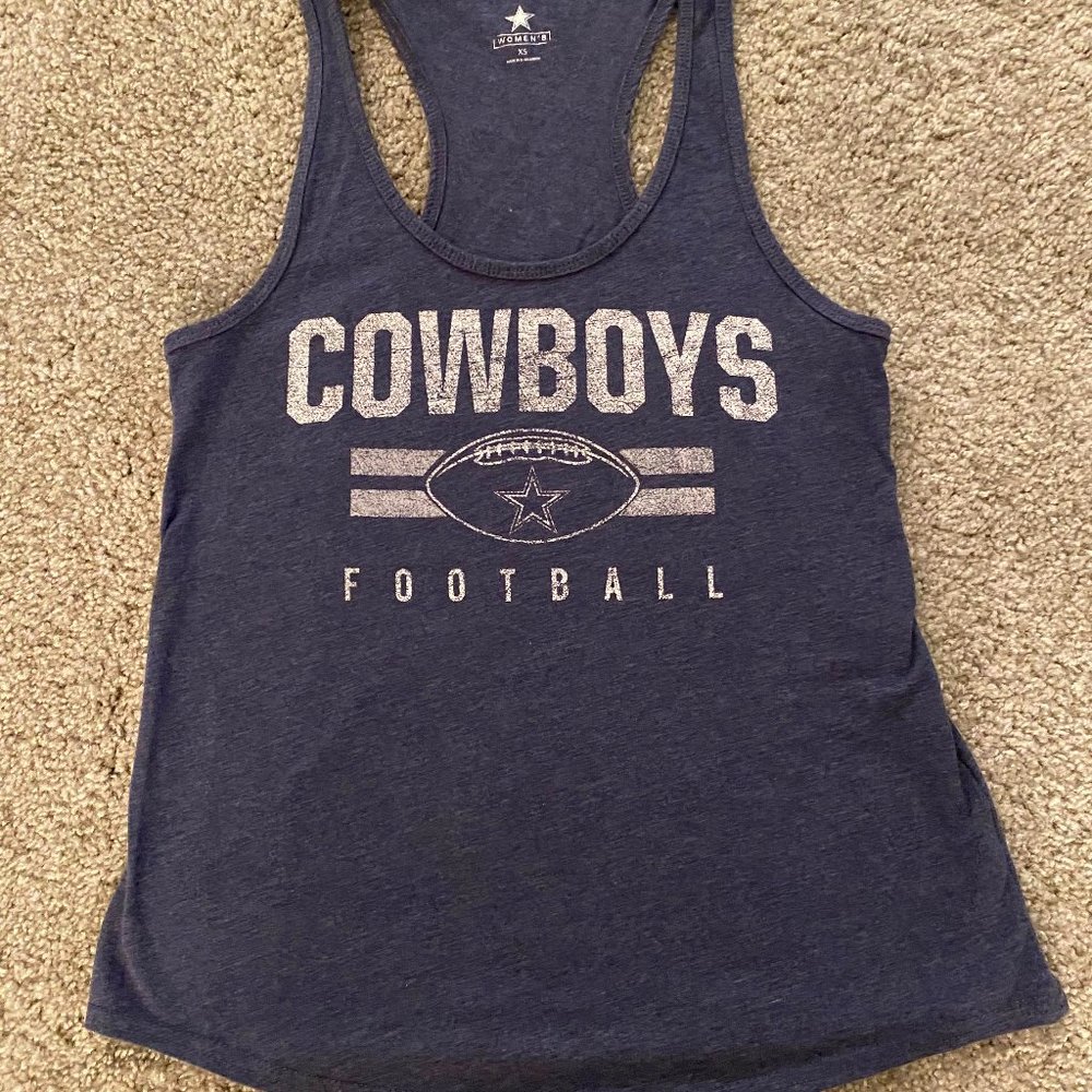 Dallas Cowboys NFL Ladies Navy Tank Top - Size XSmall